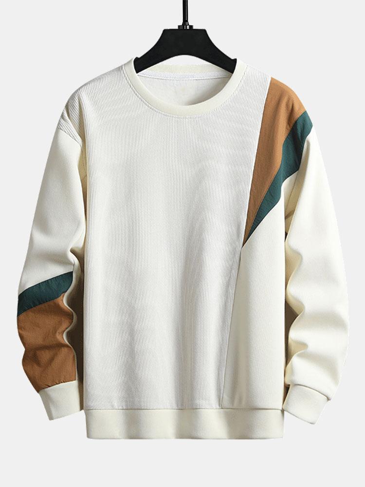 Color Block Crewneck Sweatshirt